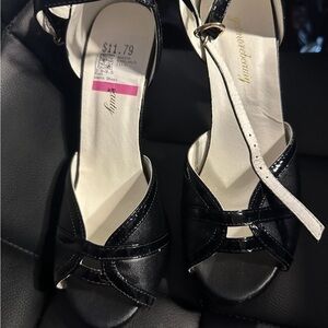 Black Open-Toe Heels